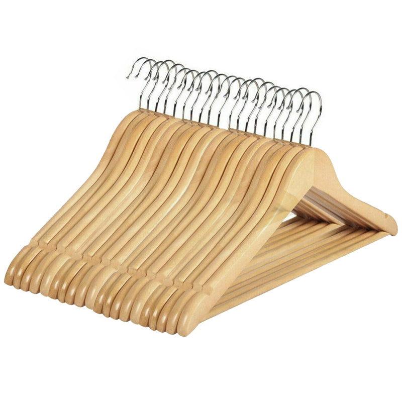 Bulk Wooden Clothes Hangers Coat Pant Suit Wardrobe Rack