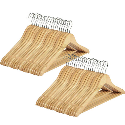 Bulk Wooden Clothes Hangers Coat Pant Suit Wardrobe Rack