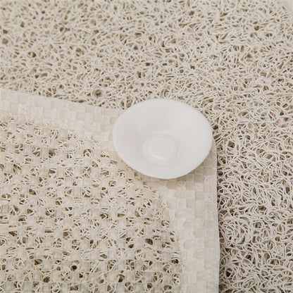 Bathroom Anti Slip Mat White Floor Rug Carpet Soft Water Absorbent Washable AU