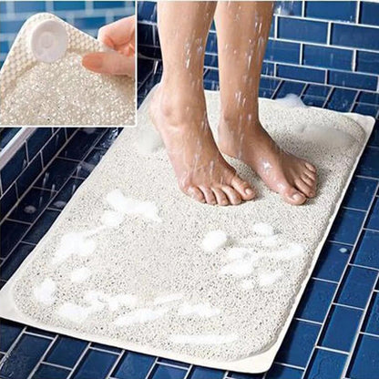 Bathroom Anti Slip Mat White Floor Rug Carpet Soft Water Absorbent Washable AU