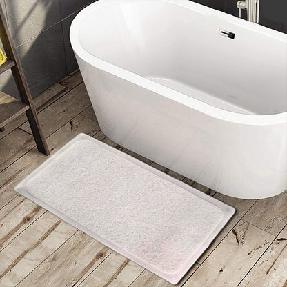 Bathroom Anti Slip Mat White Floor Rug Carpet Soft Water Absorbent Washable AU