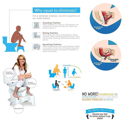 1X Sit and Squat Squatty Potty Stool ECO NON-SLIP Toilet Stools Healthy AU Stock