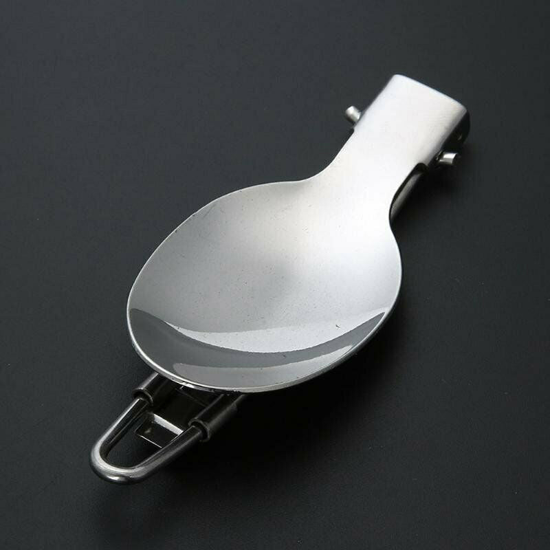 3pcs Stainless Steel Foldable Cutlery Set Knife Spoon Fork for Camping