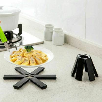 Folding Heat Insulation Pad Placemats Foldable Bowl Cup Pad ABS 2 Pack