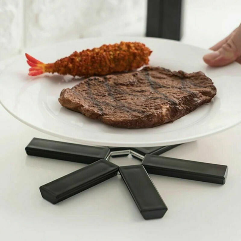 Folding Heat Insulation Pad Placemats Foldable Bowl Cup Pad ABS 2 Pack