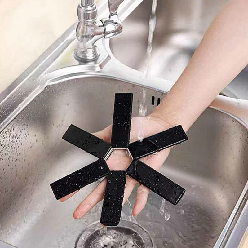 Folding Heat Insulation Pad Placemats Foldable Bowl Cup Pad ABS 2 Pack