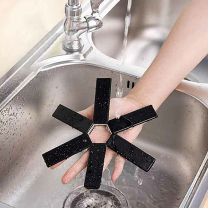 Folding Heat Insulation Pad Placemats Foldable Bowl Cup Pad ABS 2 Pack