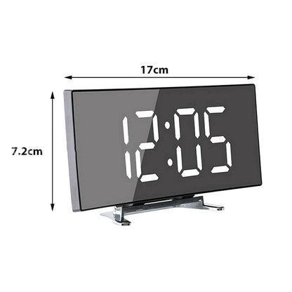 LED Digital Alarm Clock Snooze Bedside USB with Temperature Display
