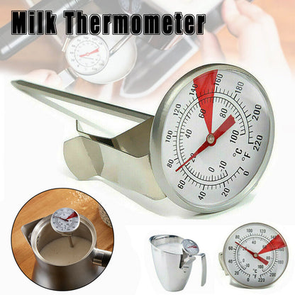 Stainless Steel Coffee Thermometer with Probe Clip – Product View 2
