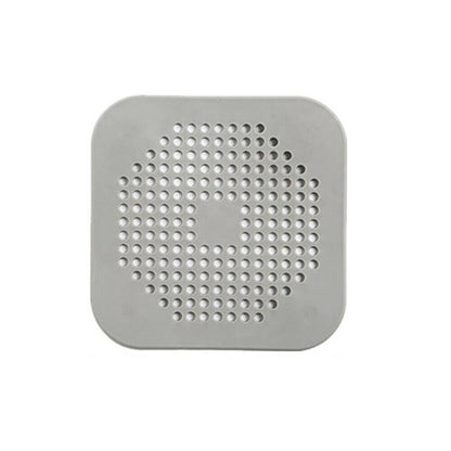 2PC Square Drain Cover Shower Hair Catcher Flat Silicone Plug for Bath