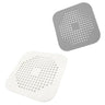 2 Pcs Drain Hair Catchers with Suction Cups — White and Grey