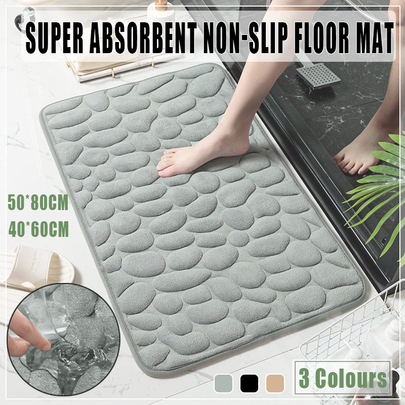 Super Absorbent Non-Slip Bathroom Rug Quick Drying Floor Mat
