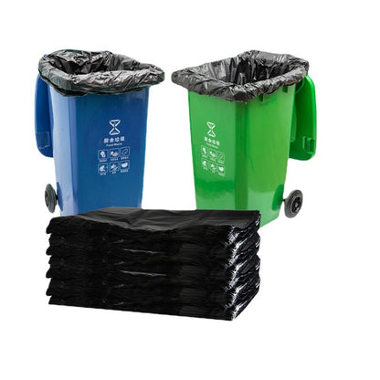 100 Pcs Heavy Duty Black Garbage Bags for Hotel Property