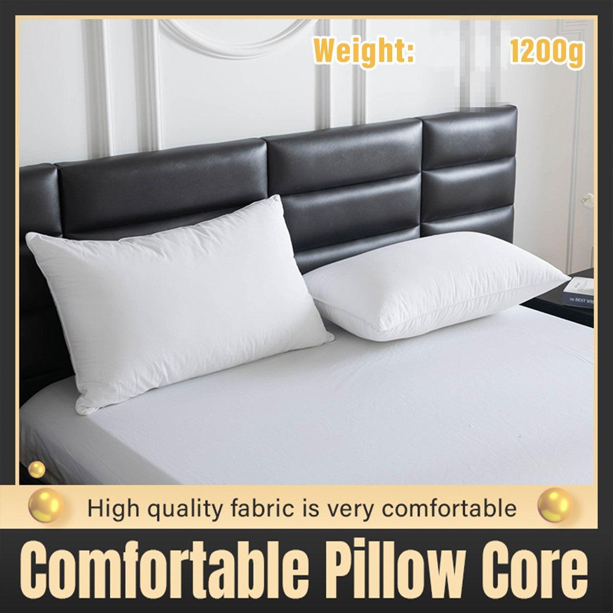 White Cotton Pillow Core Inserts Hotel Quality Pair Set