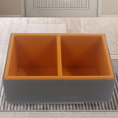 Beveled Double Compartment Tea Caddy Hotel Organizer
