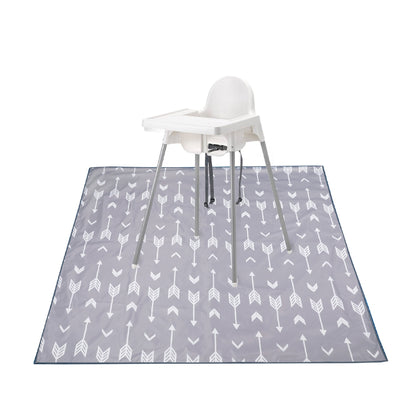 Waterproof Non-Slip Floor Mat 130x130cm High Chair Protector