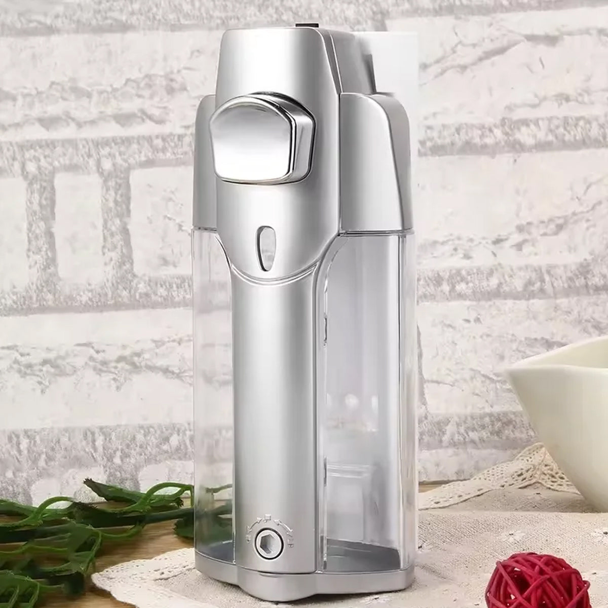 Wall-Mounted Manual Soap Dispenser 350ml Transparent ABS