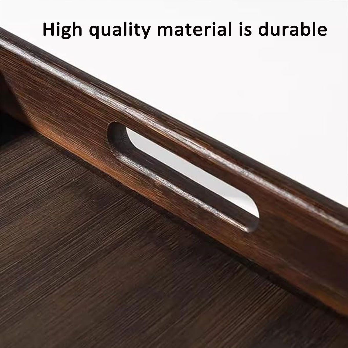 Bamboo Tea Tray Rectangular Walnut Colour Fruit Bread Serving Plate