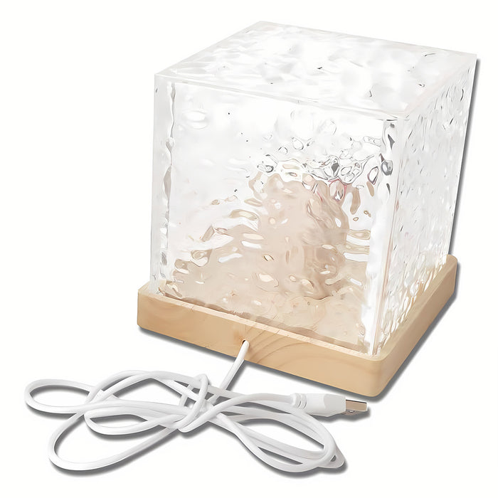 Table Lamp with Water Ripple Light Patterns