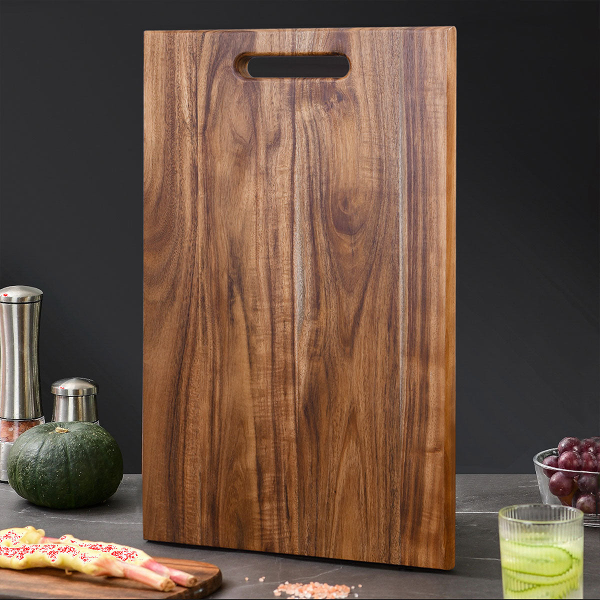 Large Hardwood Chopping Cutting Board Kitchen Steak Deli Meat Food Household