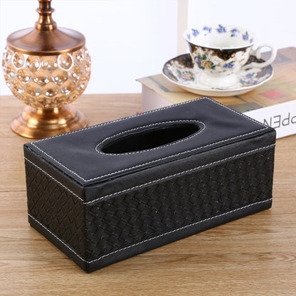 High-End PU Leather Tissue Box Holder for Hotel Home Office Decor Elegant Design