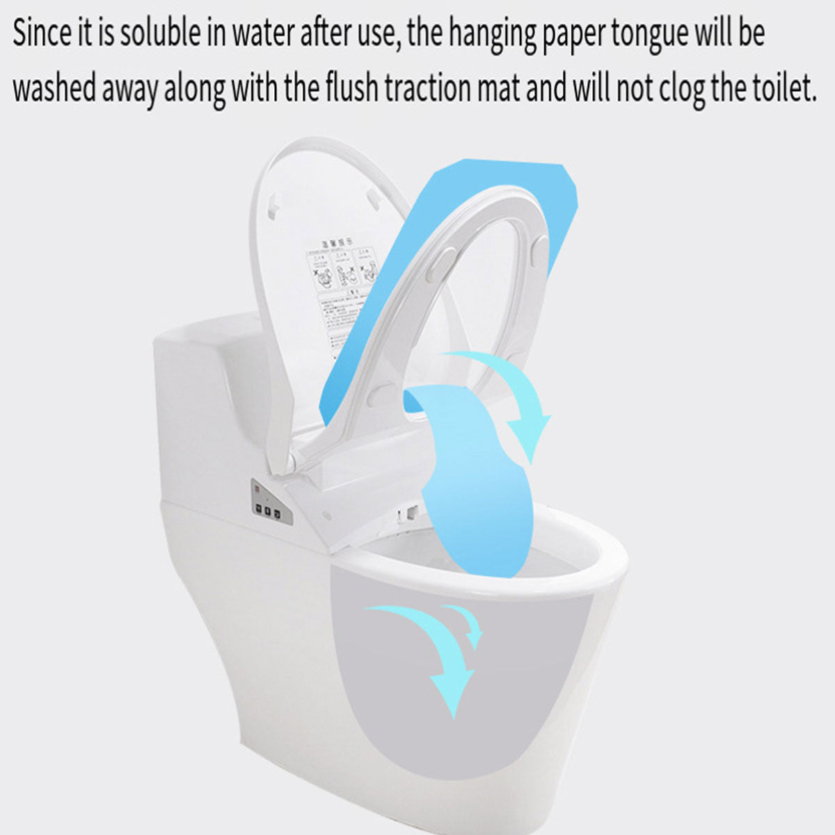 2 Packs Disposable Toilet Seat Covers 250pcs Soluble Paper