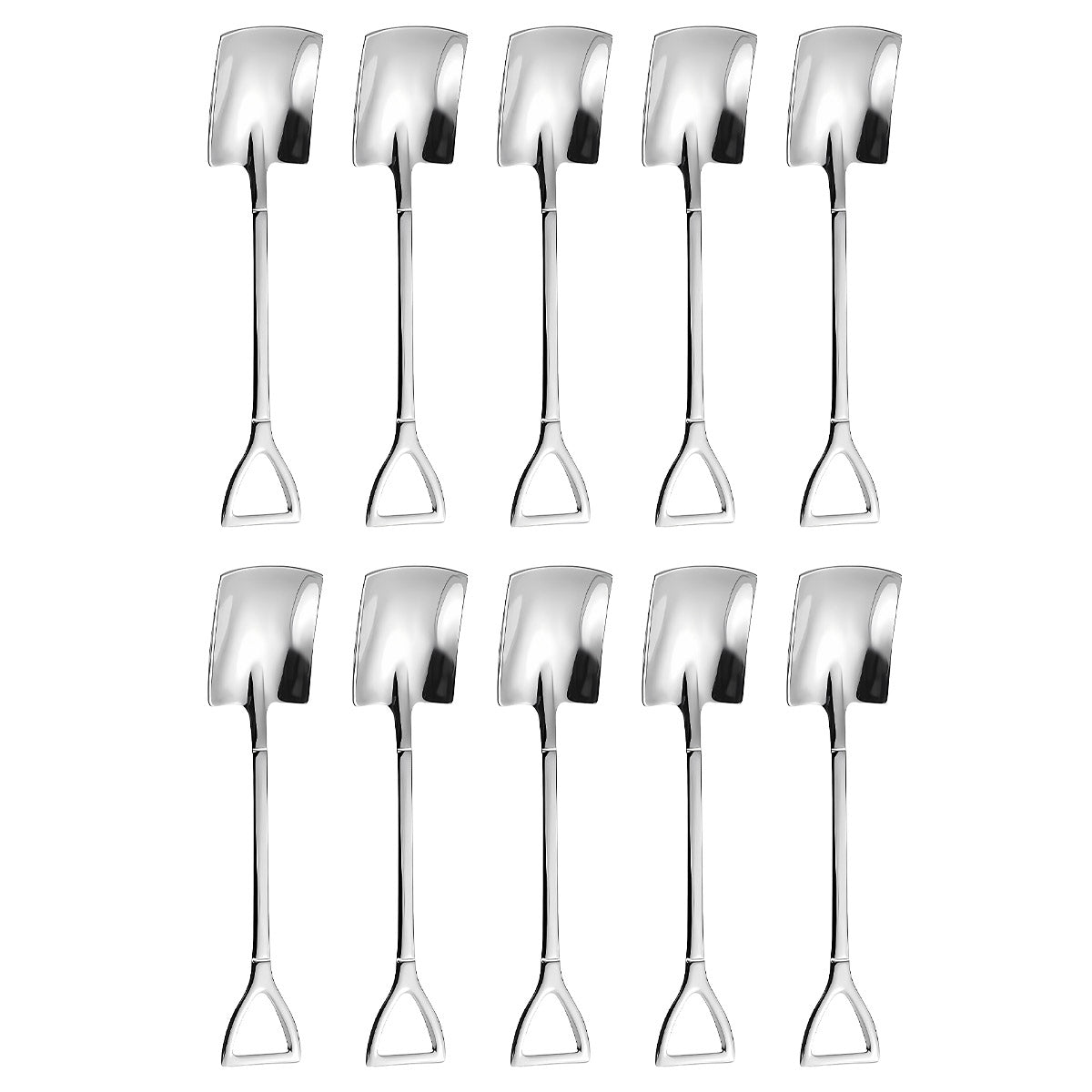 Stainless Steel Watermelon Scoop and Dessert Spoon Set of 10