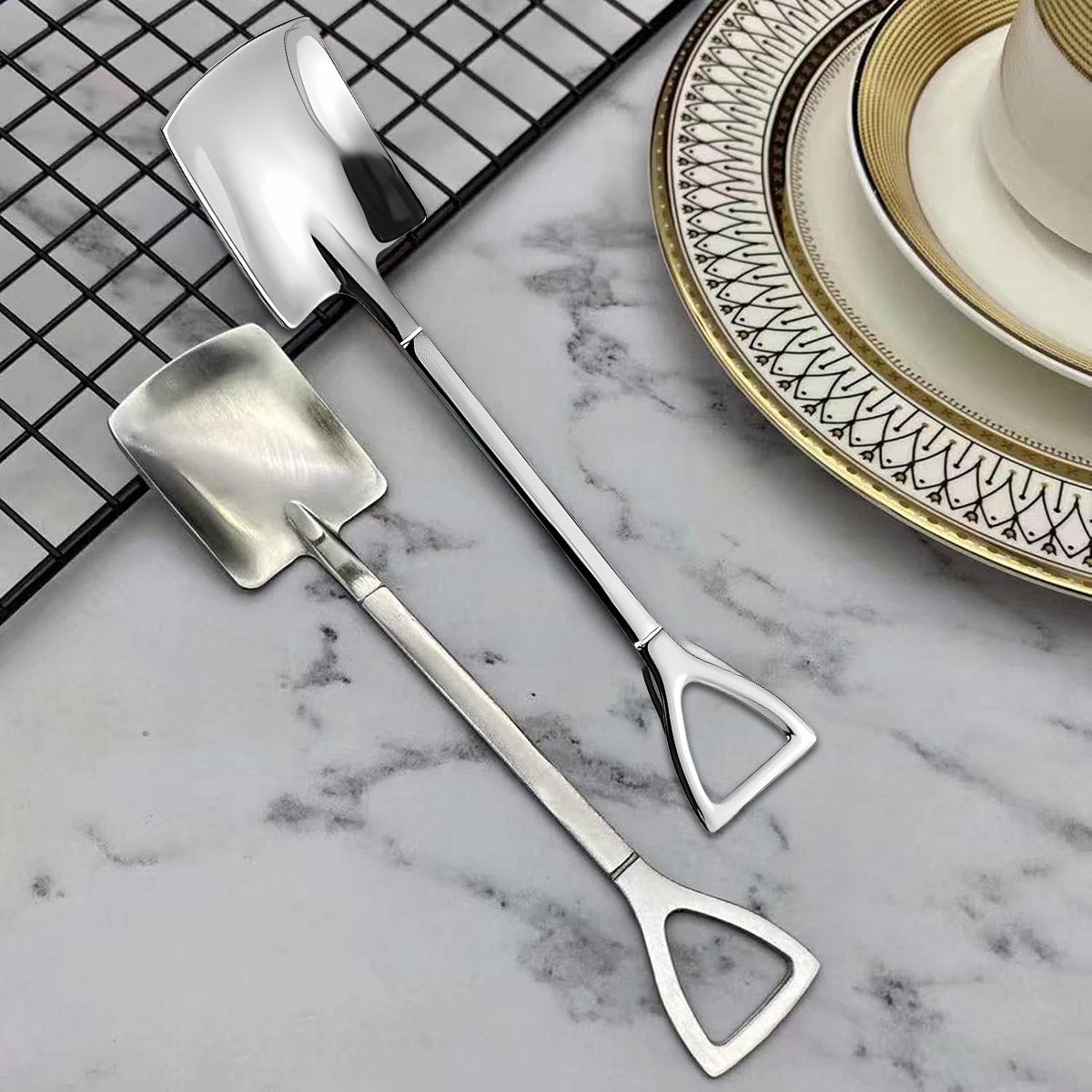Stainless Steel Watermelon Scoop and Dessert Spoon Set of 10