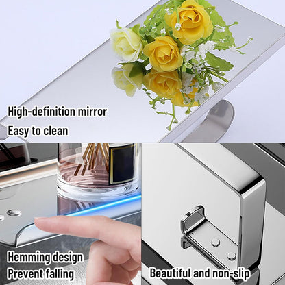 304 Stainless Steel Toilet Paper Holder Non-perforated Roll with Phone Rack AU