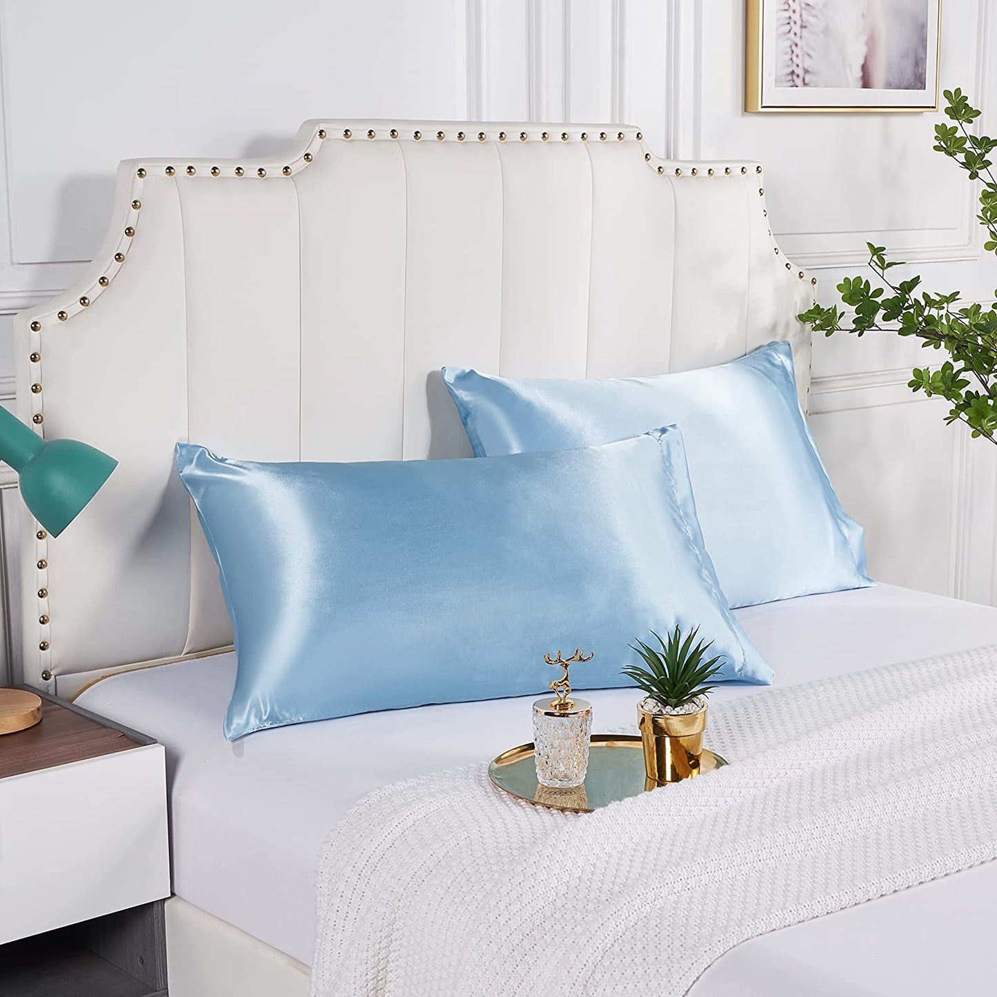 2X Satin Pillow Case Bedroom Pillowcase Cushion Covers Home Decor Luxury Slip AU
