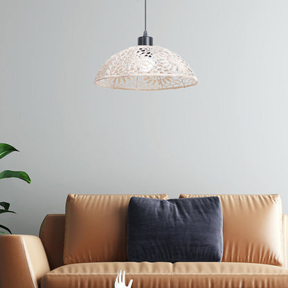 Bohemian Cotton Rope Woven Lampshade for Ceiling Pendant 30cm