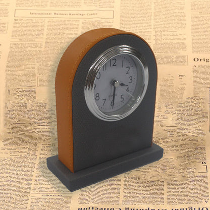 Hotel Alarm Clock Quartz Faux Leather Compact Design