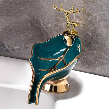 Soap Dish Holder Non-Stagnant Drainage Soap Box for Bathroom Kitchen Sink Home