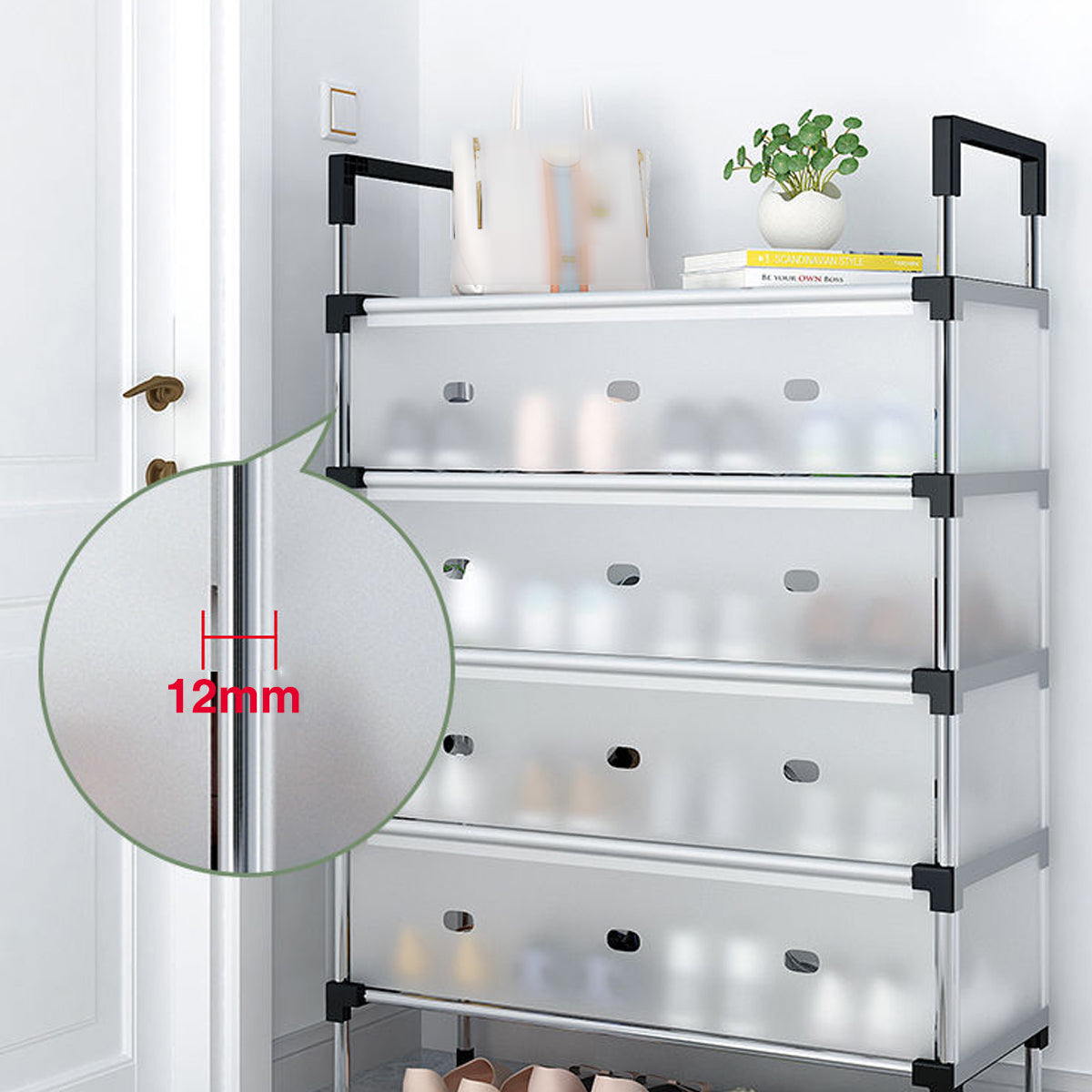 7Tier Shoe Rack Storage Organizer Stand Shelves Adjustable Shoes Holder for Home