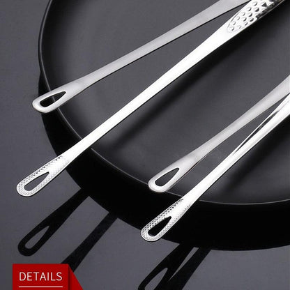 24/28cm Stainless Steel Straight Grill Tongs for Kitchen BBQ Buffet