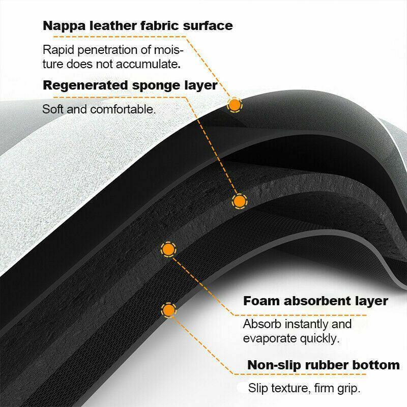Super Absorbent Non-Slip Bath Mat Quick-Drying PVC Velvet