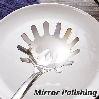 Stainless Steel Pasta Server Cooking Tool Spaghetti Spoon Fork Kitchen Utensil