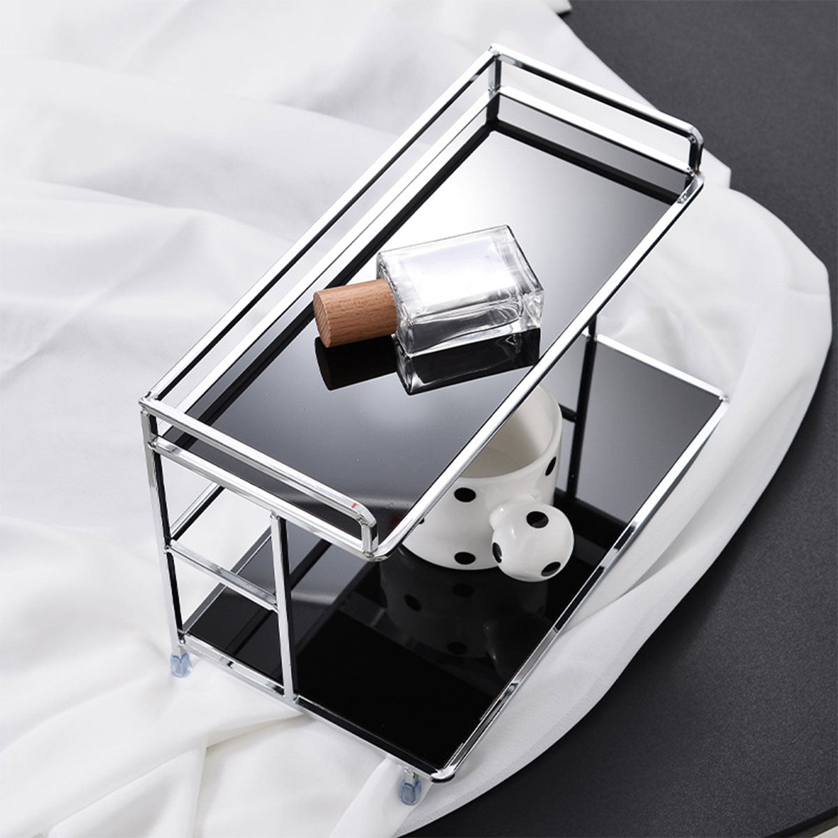 Kitchen Bathroom Desktop Storage Rack Water Cup Holder Cosmetic Iron Shelf  AU