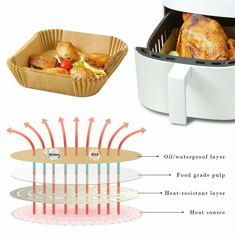Square Air Fryer Paper Liners in 6 Options – Product View 11