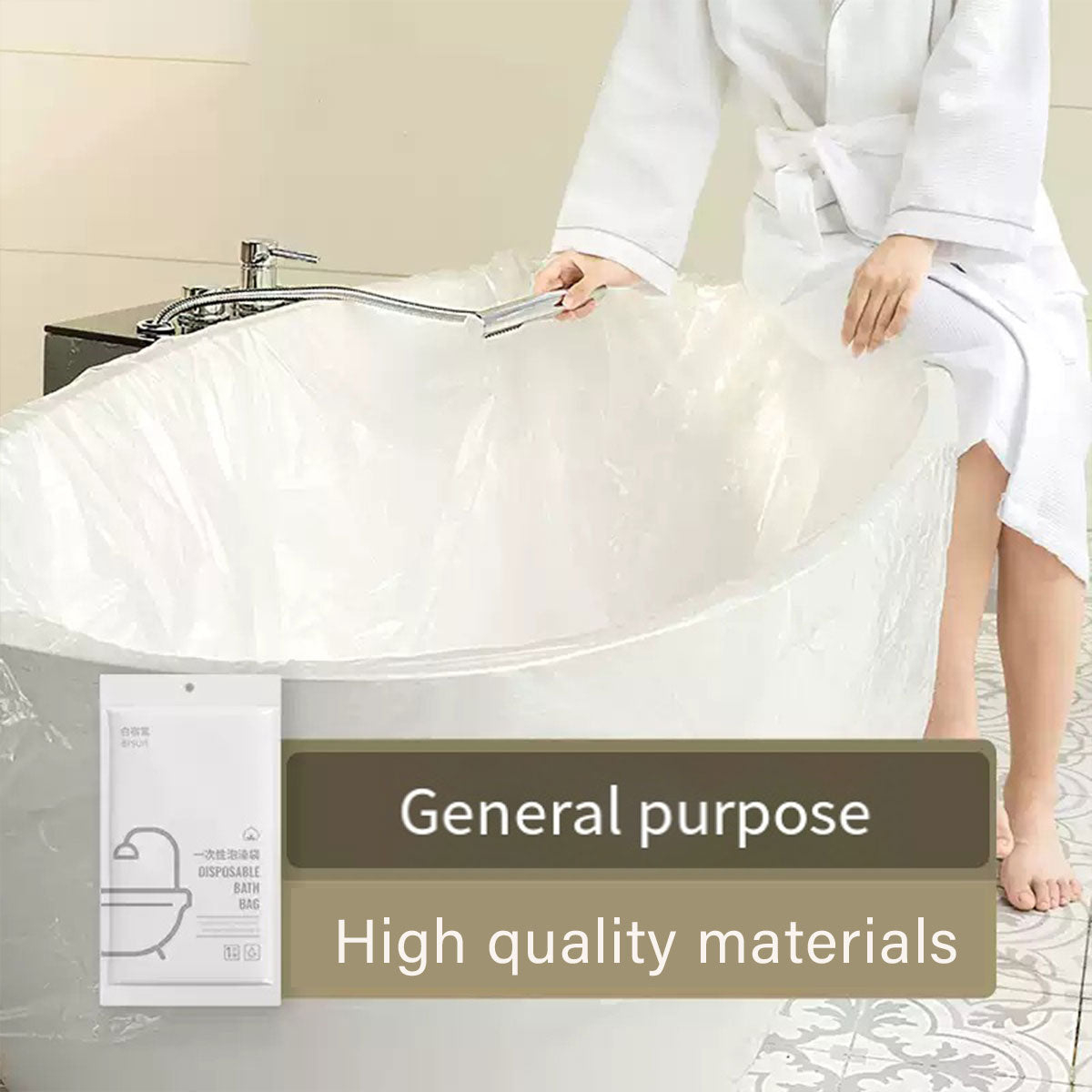 30 Pcs Disposable Bathtub Liner Film for Hotel and Spa