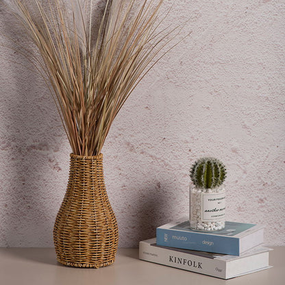 Imitation Rattan Woven Vase Decorative Flower Vase Arrangement for Home Decor