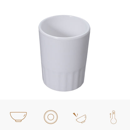 10 Pcs Shatterproof Melamine Tumbler Mugs White Durable