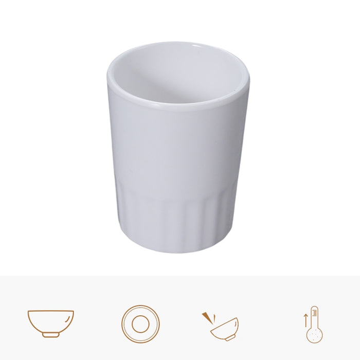 10 Pcs Melamine Tumblers with White Finish