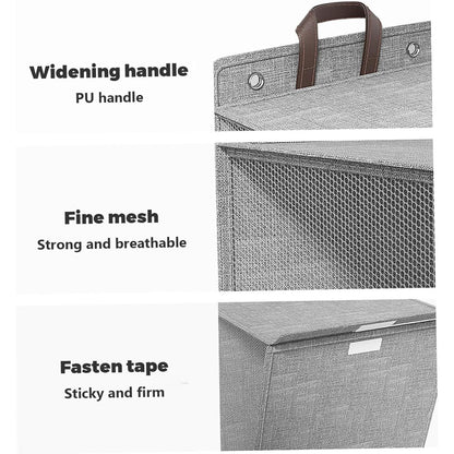 Foldable Wall Mounted Laundry Basket Breathable Mesh