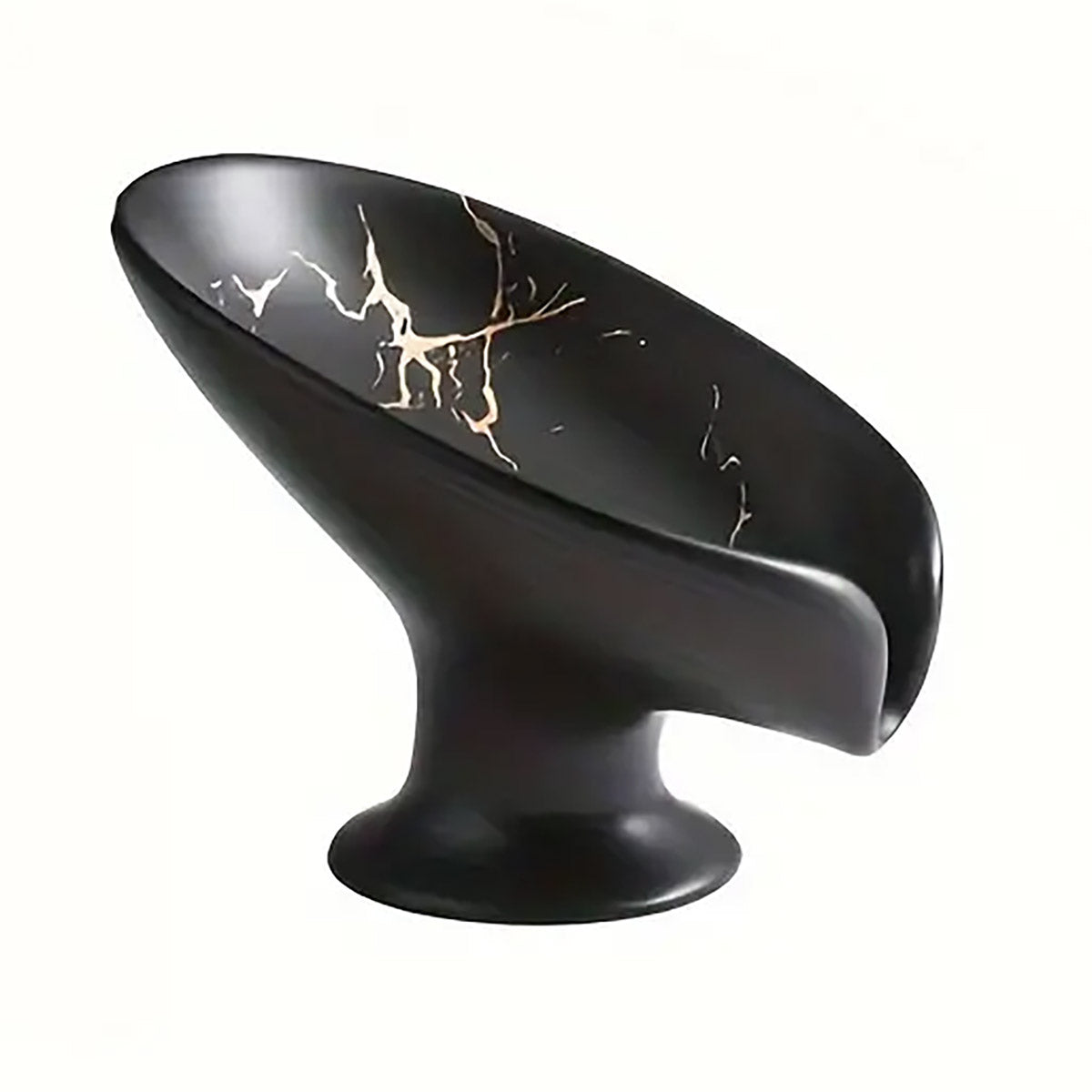 Ceramic Soap Dish with Drainage Marble Pattern Holder
