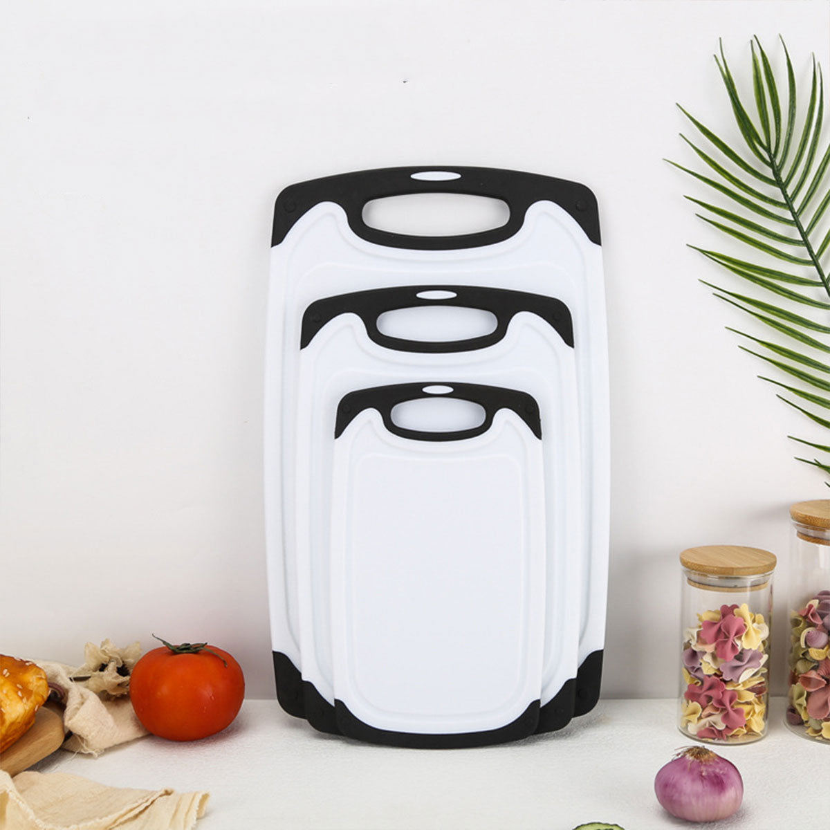 3pcs Wheat Straw Plastic Cutting Board Set Eco-Friendly Chopping Board Kitchen
