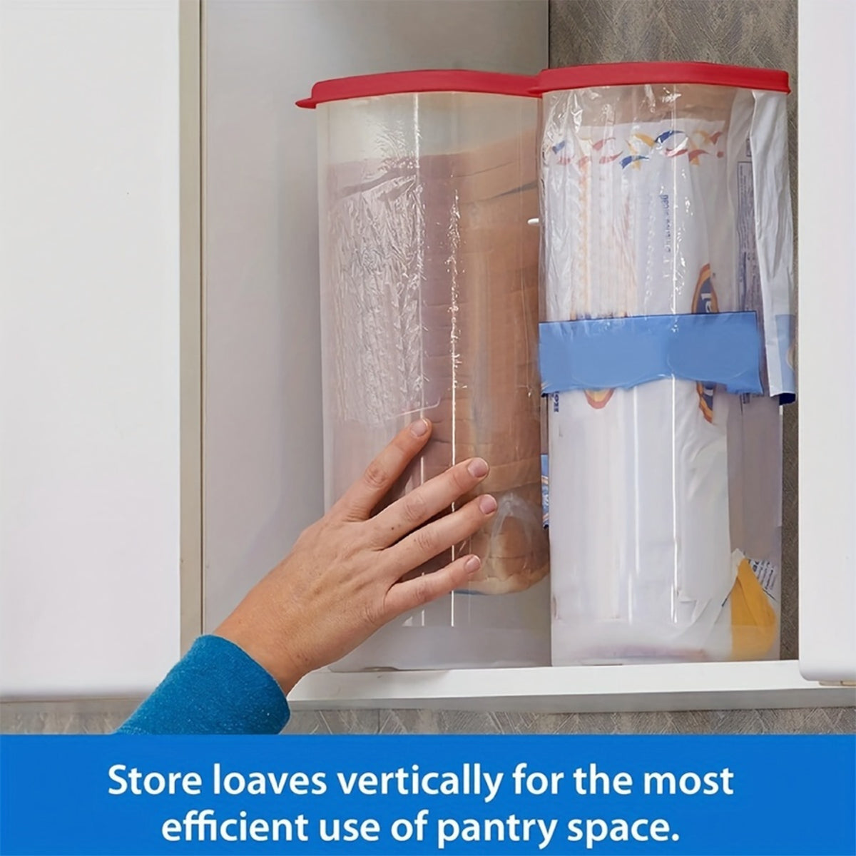 Bread Keeper Loaf Storage Container Vertical Bread Box Bin with Sealed Lid