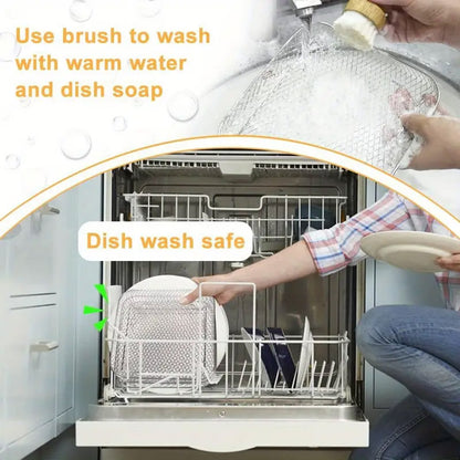 Air Fryer Grill Rack Multi Layer Removable Mesh Shelf for Cooking