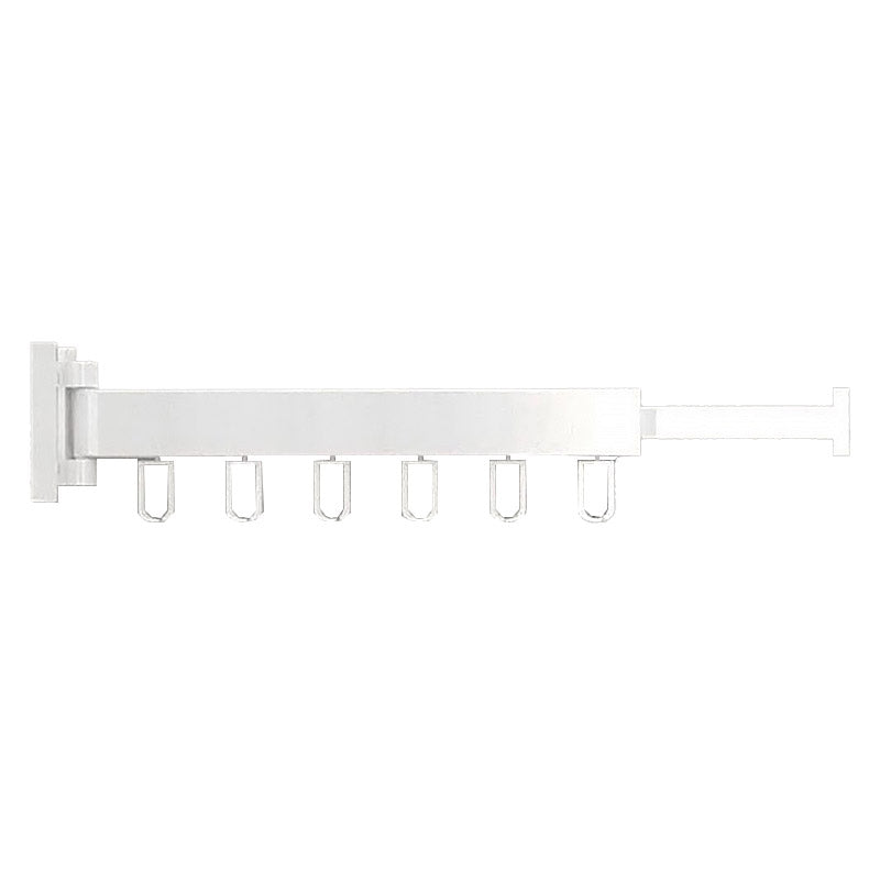 Wall Mounted Folding Drying Rack Telescopic Clothes Hanger Balcony Indoor Rod