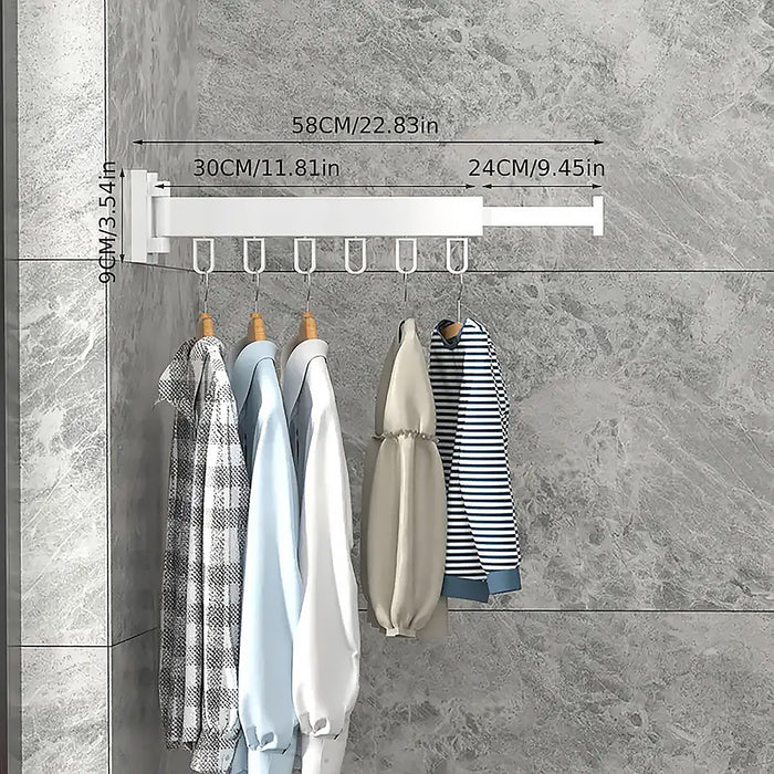 Wall Mounted Drying Rail with Folding Arm